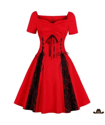 Robe Western Froufrous Rouge et Noire suggérées chez