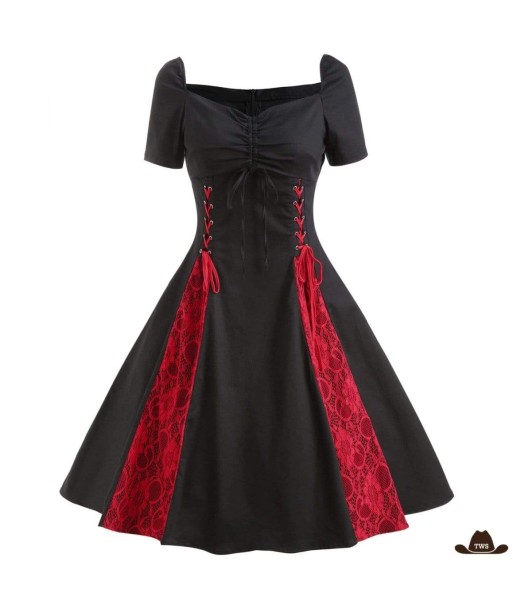 Robe Longue Western Rouge et Noire meilleur choix