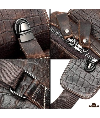 Sacoche en Cuir Cowboy brillant des détails fins