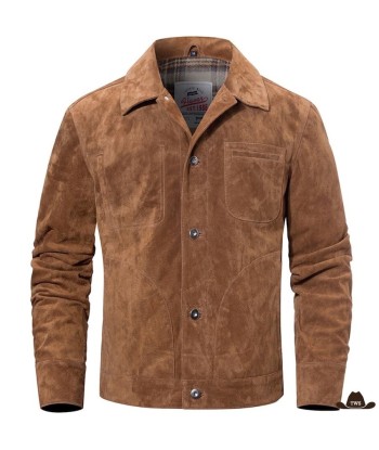 Veste Daim Marron Western solde