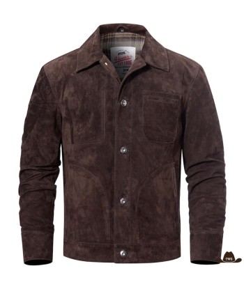 Veste Daim Marron Western solde