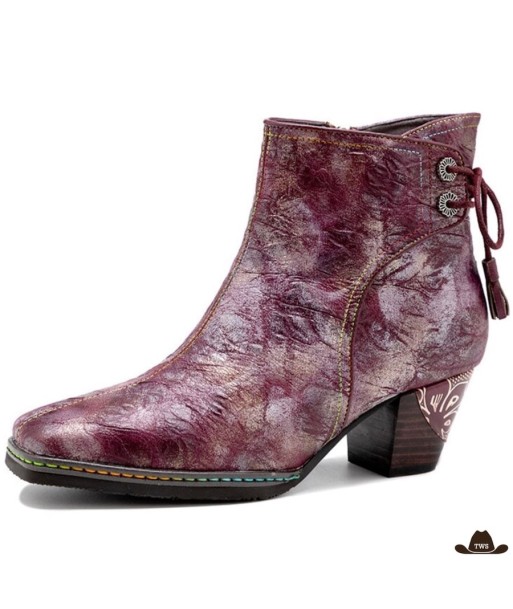 Bottines Western Femme en Cuir livraison et retour toujours gratuits