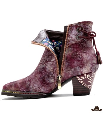 Bottines Western Femme en Cuir livraison et retour toujours gratuits