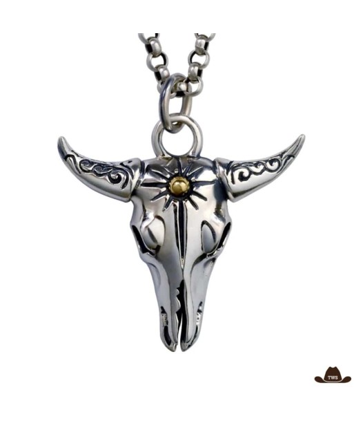 Collier Crâne de Buffle (Argent) 2 - 3 jours ouvrés.