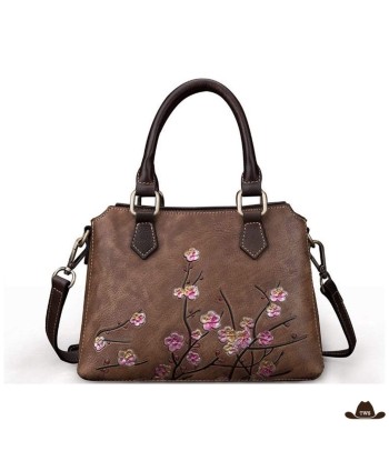 Sac Cuir Motif Floral l'achat 