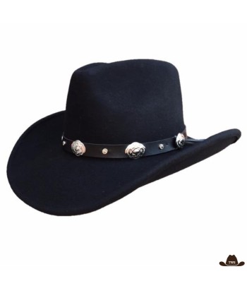 Chapeau de Cowboy Noir en Laine 50% de réduction en Octobre 2024