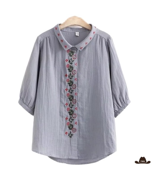 Chemise Femme Western Manches Courtes Dans la société mordern