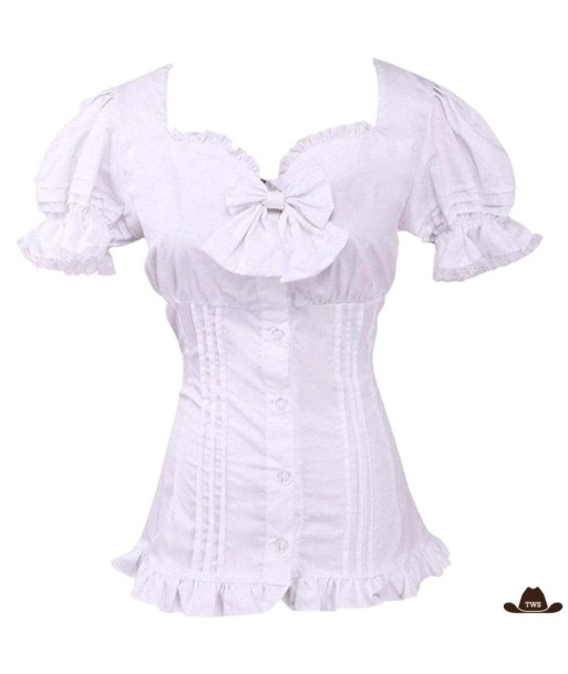 Chemise Country Femme Manches Courtes de pas cher