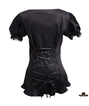 Blouse Noire Style Country Western les ctes