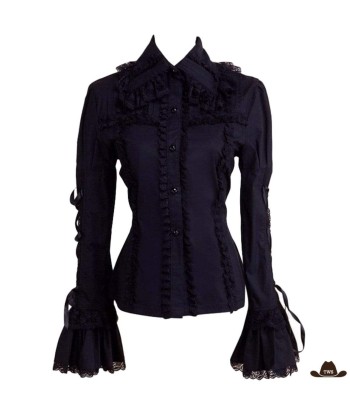 Blouse Noire Découpe Western ou a consommer sur place