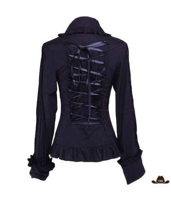 Blouse Noire Style Western Country la colonne vertébrale