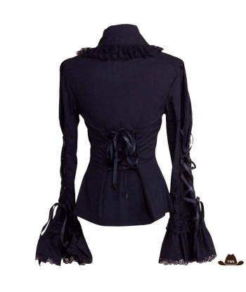 Blouse Noire Découpe Western ou a consommer sur place