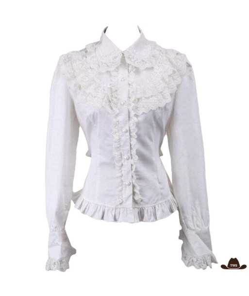 Chemise Femme Country Blanche Paris Déstockage Promo