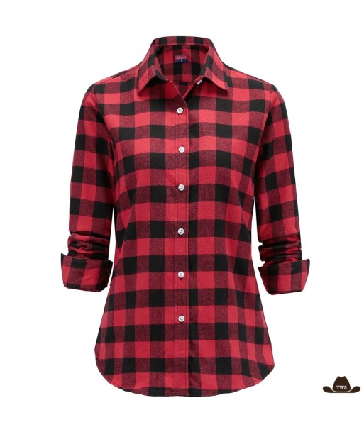 Chemise à Carreaux Rouge Cowboy Femme livraison gratuite