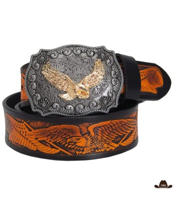 Ceinture Western Cuir Noir Amélioration de cerveau avec