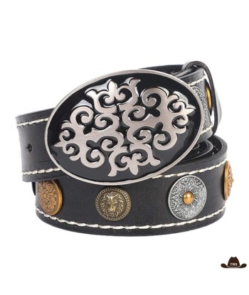 Ceinture Cuir Western Concho Pour