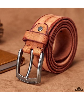 Ceinture en Cuir Marron Homme Western Venez acheter