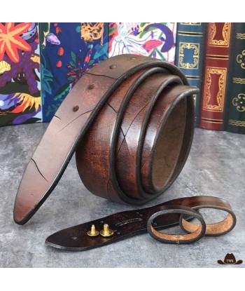 Ceinture En Cuir Country Pour Boucle Amovible Véritable concentré