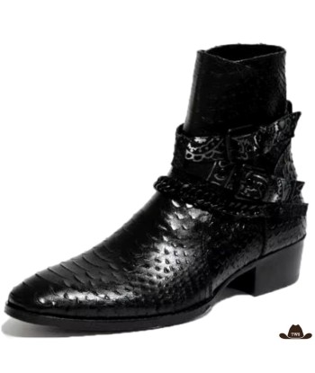 Bottines Cuir Noir Cowboy Le MVP de beaucoup