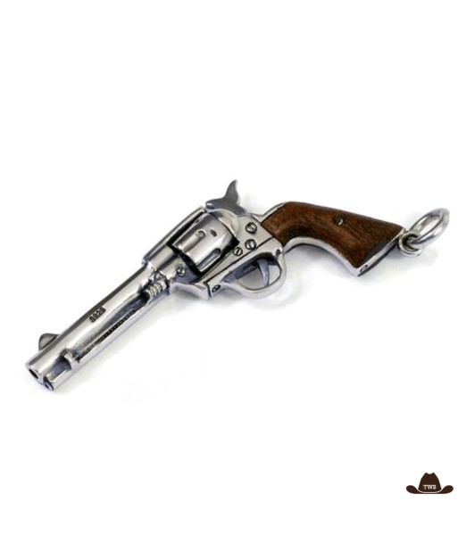 Collier Western Revolver (Argent) Profitez des Offres !