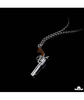 Collier Western Revolver (Argent) Profitez des Offres !