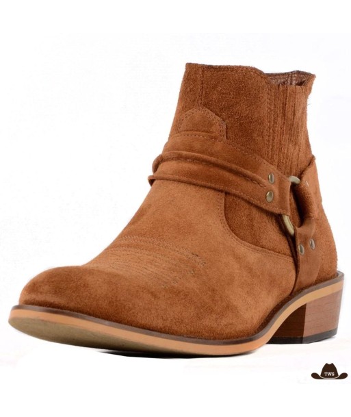 Bottines Style Cowboy Daim Livraison rapide