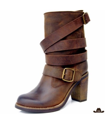 Bottines Cowboy Femme Cuir Marron Par le système avancé 