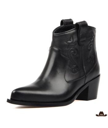 Bottines Cowboy Noires Cuir Femme Découvrez la collection