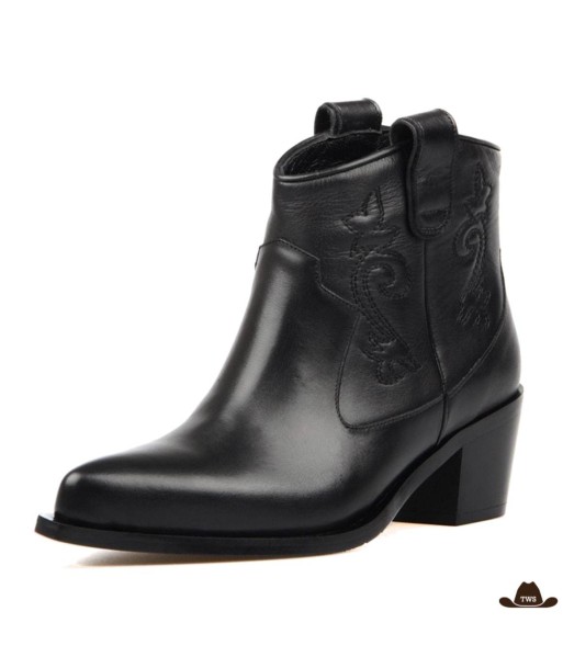 Bottines Cowboy Noires Cuir Femme Découvrez la collection