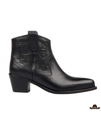 Bottines Cowboy Noires Cuir Femme Découvrez la collection