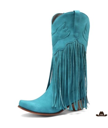 Bottines Cowboy Femme Turquoise l'achat 