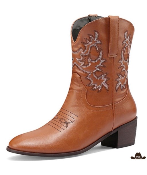 Bottines Cowboy Talon Marron Les êtres humains sont 