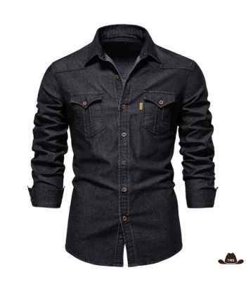 Chemise de Western Noire s'inspire de l'anatomie humaine