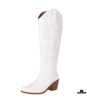 Bottes Blanches Western soldes