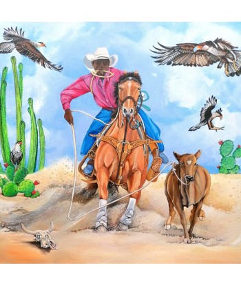 Peinture Western "The Caracaras Cow-Boy" de la marque