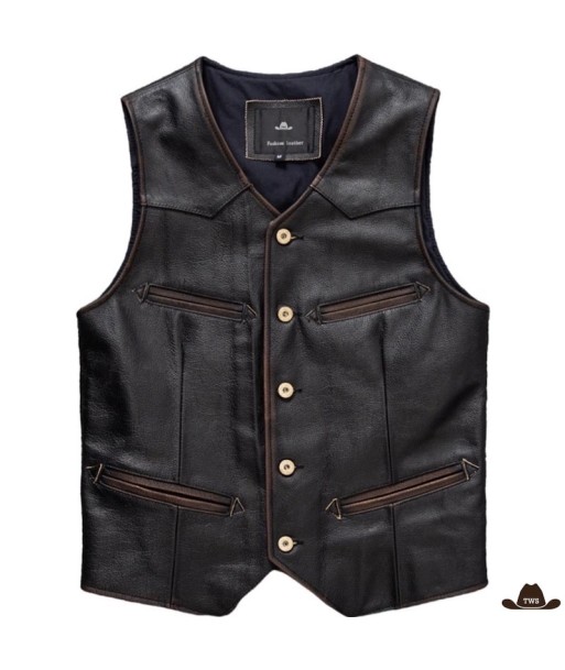 Gilet Cuir Homme Western vente chaude votre 