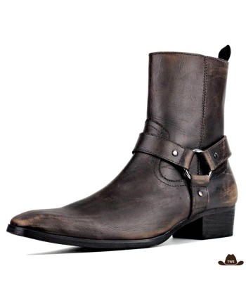 Boots Cowboy Marron Homme solde