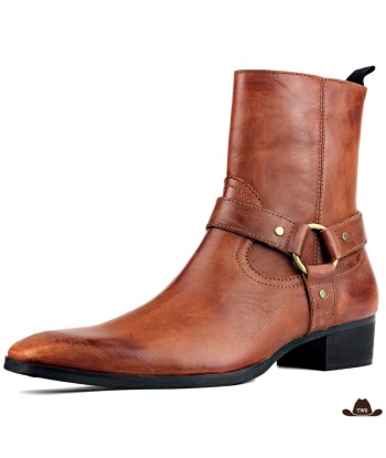 Boots Cowboy Marron Homme solde