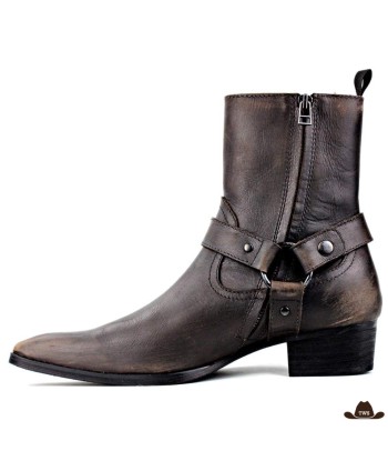 Boots Cowboy Marron Homme solde