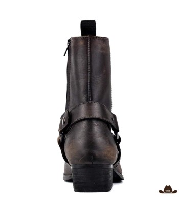 Boots Cowboy Marron Homme solde