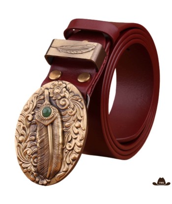 Ceinture Western Dorée en Cuir Vous souhaitez 