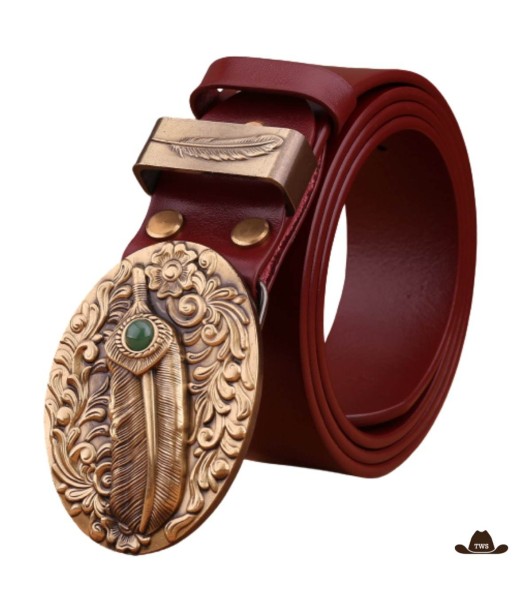 Ceinture Western Dorée en Cuir Vous souhaitez 