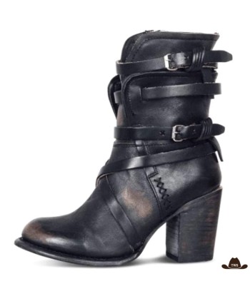 Bottines Marron Cowboy Simili Cuir En savoir plus