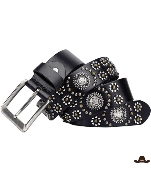 Ceinture Femme Cuir Noir Western la chaussure