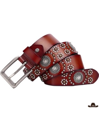 Ceinture Femme Cuir Noir Western la chaussure