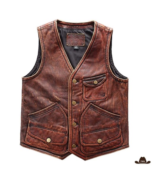 Gilet Cowboy Cuir france