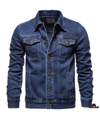 Veste En Jean Coupe Western Homme ou a consommer sur place