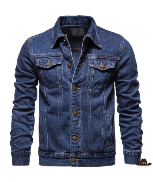 Veste En Jean Coupe Western Homme ou a consommer sur place