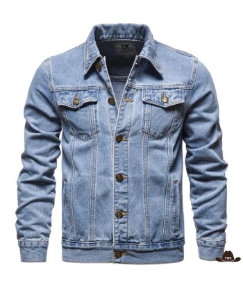 Veste En Jean Coupe Western Homme ou a consommer sur place