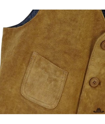 Gilet Cuir Suède Homme Western offre 